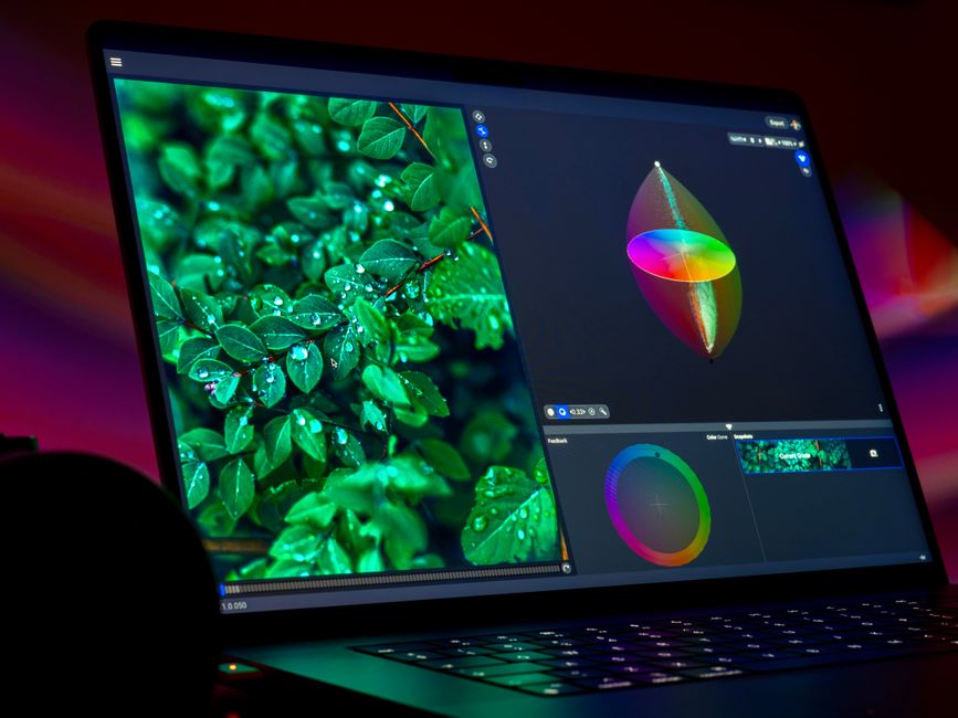 A close-up of a monitor screen displaying a detailed color calibration palette, highlighting the importance of color accuracy for professional work.